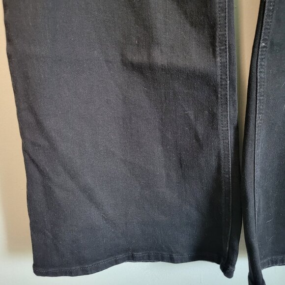 Old Navy Black Denim Jeans Women's Size 30 Plus Size Long High Rise Flare NWT - Picture 3 of 5